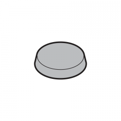 Zaślepka płaska 12/9 × 5 mm do poz. 3.3, RAL 9017