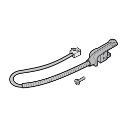 Mikrowyłącznik luźnej linki BR60, prowadzenie L, 450 mm, lewa