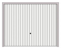 Brama uchylna N80, 2500 x 2000, wzór 902, kolor biały RAL 9016
