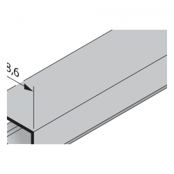 Aluminiowa listwa przyszybowa NP 3, grubość wypełnienia 3 mm, długość do 6500 mm