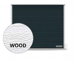 Brama RenoMatic 2500 x 2000 mm, Przetłoczenia M, Woodgrain, kolor RAL 7016 antracytowy + prowadzenie Z