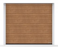 Brama LPU 42 5500 x 2250 mm, Przetłoczenia L, Decograin, Winchester Oak + prowadzenie N
