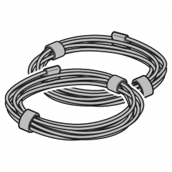 Linka stalowa Ø 2 mm para (2 sztuki), długość 2000 mm (LH 2301 – 2675 mm)