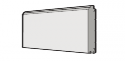 Panel pośredni bramy IsoMatic 42mm, przetłoczenie L