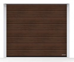 Brama LPU 42 3500 x 2250 mm, Przetłoczenia M, Decograin, Dark Oak + prowadzenie Z