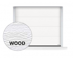 Brama LPU 42 2315 x 2080 mm, Przetłoczenia L, Woodgrain, kolor RAL 9016 biały + prowadzenie Z