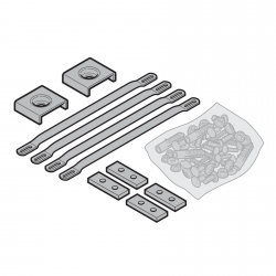 Wzmocnienie mocowania szyny bieżnej, zestaw z akcesoriami mocującymi