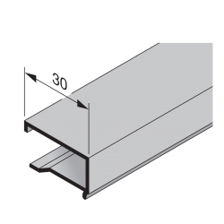 Aluminiowa listwa przyszybowa NP 1,5, grubość wypełnienia 1,5 mm, długość do 6500 mm