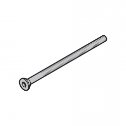 Wkręt M5 × 260 mm – do zamka z ryglem łukowym i zamka hakowo-zapadkowego, głębokość zamka 120 mm