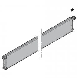 Kolejny panel, wysokość paneli 250 mm, RAL 9006