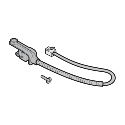 Mikrowyłącznik luźnej linki BR60, prowadzenie L, 450 mm, prawa