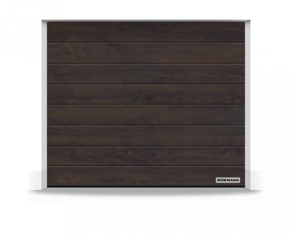 Brama RenoMatic 2440 x 2080 mm, Przetłoczenia M, Decocolor, Night Oak + prowadzenie Z