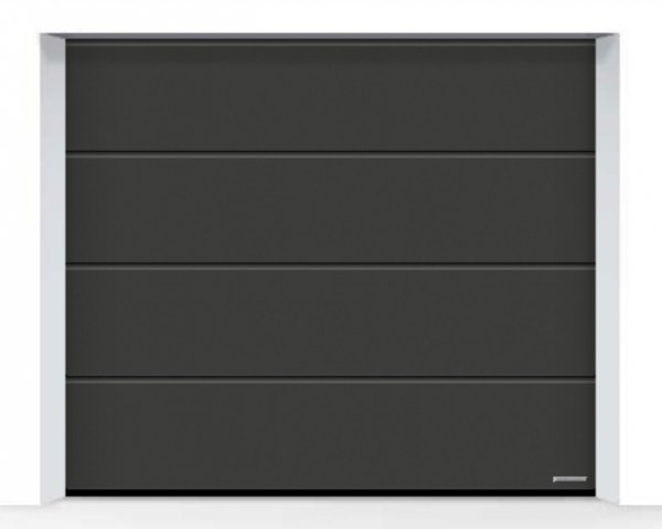 Brama LPU 42 5000 x 2500 mm, Przetłoczenia L, Decograin, Titan Metallic CH 703 + prowadzenie N