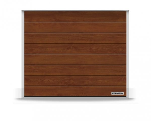 Brama RenoMatic 3000 x 2500 mm, Przetłoczenia M, Decocolor, Dark Oak + prowadzenie Z