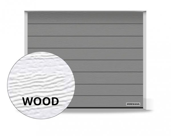 Brama RenoMatic 4000 x 2250 mm, Przetłoczenia M, Woodgrain, kolor RAL 9007 szare aluminium + prowadzenie Z
