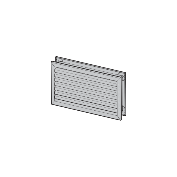 Kratka wentylacyjna 230 × 130 mm, aluminium