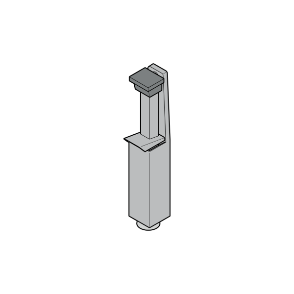 Blokada drzwiowa, aluminium eloksalowane, kolor srebrny, suw 60 mm