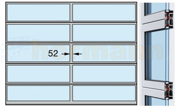 Brama przemysłowa segmentowa ALR F42 Glazing