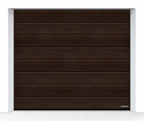 Brama LPU 42 2750 x 2125 mm, Przetłoczenia M, Decograin, Night Oak + prowadzenie Z