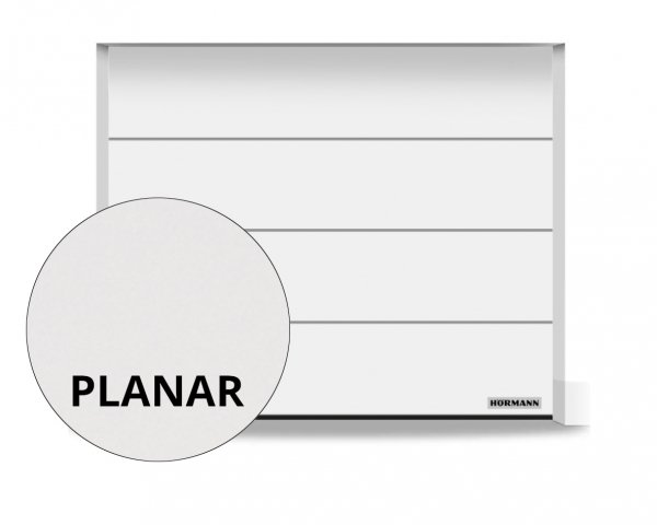 Brama RenoMatic 2500 x 2250 mm, Przetłoczenia L, Planar, kolor CH 9016 Matt deluxe biały + prowadzenie Z