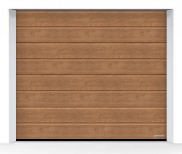 Brama LPU 42 3000 x 2125 mm, Przetłoczenia M, Decograin, Winchester Oak + prowadzenie Z