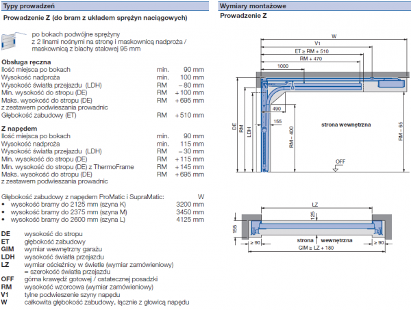 Brama LPU 42 4000 x 2000 mm, Przetłoczenia L, Sandgrain, kolor RAL 7016 antracytowy + prowadzenie Z