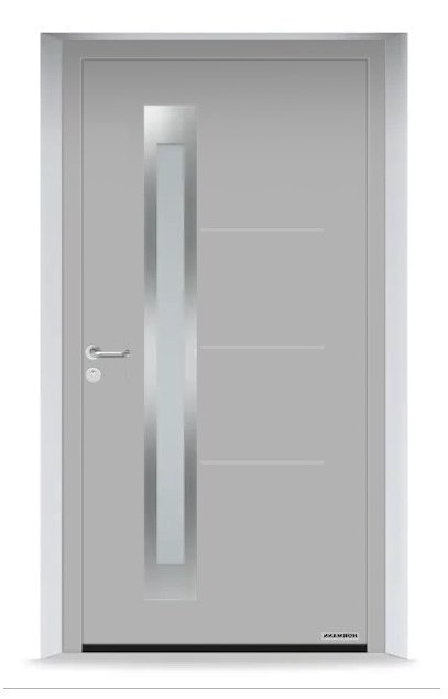 Drzwi zewnętrzne Hormann IsoPro wzór 780S, 950x2020 mm, białe aluminium RAL 9006