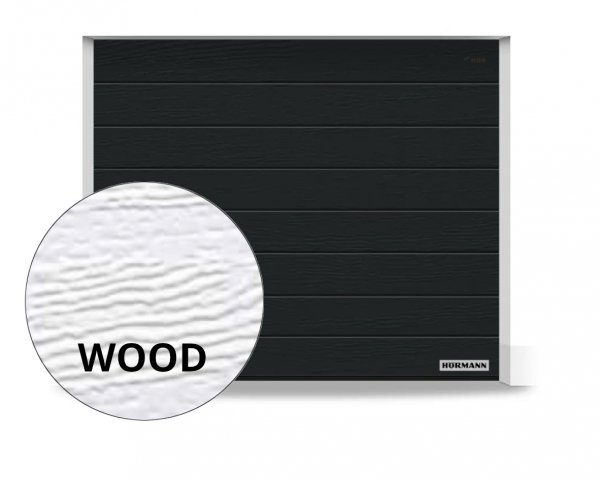 Brama RenoMatic 2750 x 2500 mm, Przetłoczenia M, Woodgrain, kolor CH 703 antracytowy z efektem metalicznym + prowadzenie Z