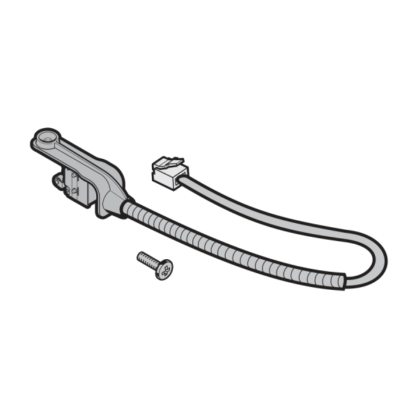 Mikrowyłącznik luźnej linki BR60, prowadzenie L, 450 mm, prawa
