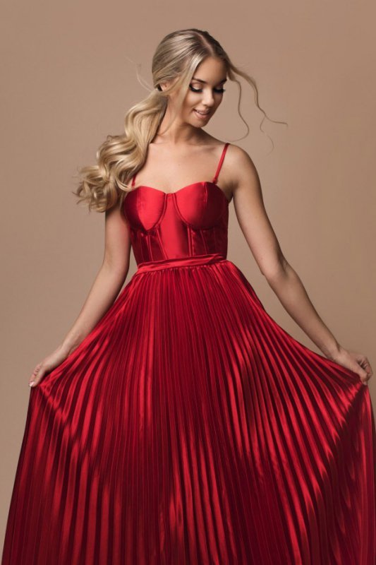 ANNABEL SUKIENKA CZERWONY 77003-2