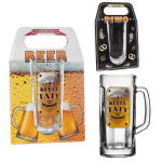 Kufel do piwa z napisem Kufel Taty w ozdobnym opakowaniu. 500 ml