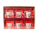 Kubek walentynkowy ceramiczny w ozdobnym opakowaniu,  4 wzory mix . 300 ml