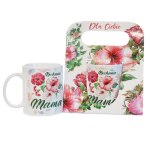 Kubek ceramiczny z napisem Kochana Mama w ozdobnym opakowaniu 