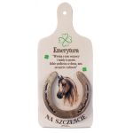 Deska dekoracyjna Na Szczęście z prawdziwą podkową - Emerytura