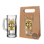 Kufel do piwa w ozdobnym opakowaniu eco z napisem 40 lat. 650 ml