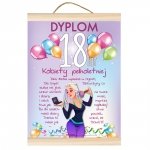 Dyplom pełnoletniej kobiety 18 lat