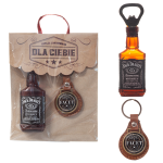 Dedykowany zestaw dla Super Faceta: otwieracz whisky magnes + brelok w ozdobnym opakowaniu