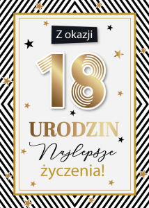 Karnet 18 Urodziny Najlepsze Życzenia