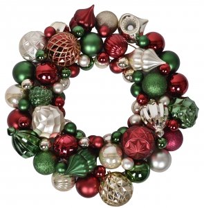 WIENIEC Z BOMBEK ZIELONO-BURGUNDOWO-SZAMPAŃSKI  DUŻY DIA 49,5 CM