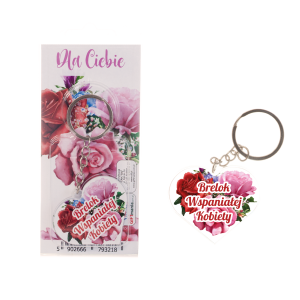 Breloczek do kluczy serce w ozdobnym opakowaniu 