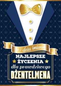 Karnet Najlepsze Życzenia dla Dżentelmena