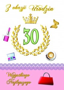 Kartka z okazji 30 urodzin