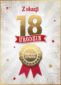 Kartka z kopertą Z Okazji Twoich 18 Urodzin