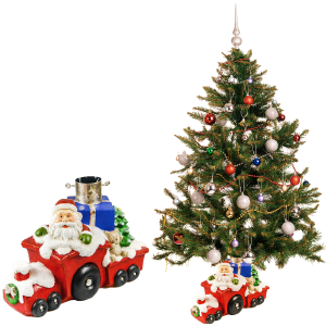 Stojak na choinkę POCIĄG Z MIKOŁAJEM, 53x26x35,5cm