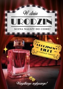 Kartka z kopertą W Dniu Urodzin Scena nalezy do Ciebie