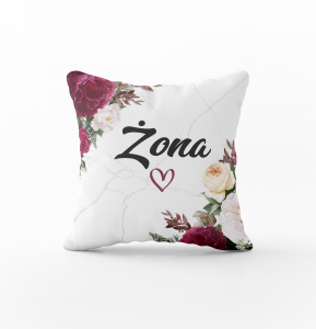 Poduszka z napisem Żona - rozmiar 45x45 cm