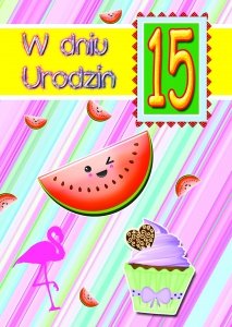 Kartka z okazji 15 urodzin