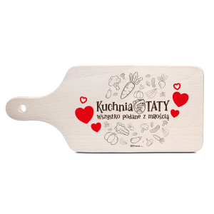 Deska kuchenna z nadrukiem  Kuchnia Taty. 37x16,5x1,5 cm