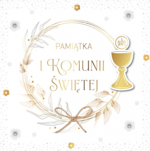 Karnet Pamiątka Pierwszej Komunii Świetej.