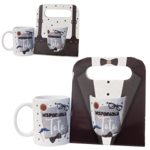 Kubek ceramiczny w ozdobnym opakowaniu z napisem Wspaniały Tata